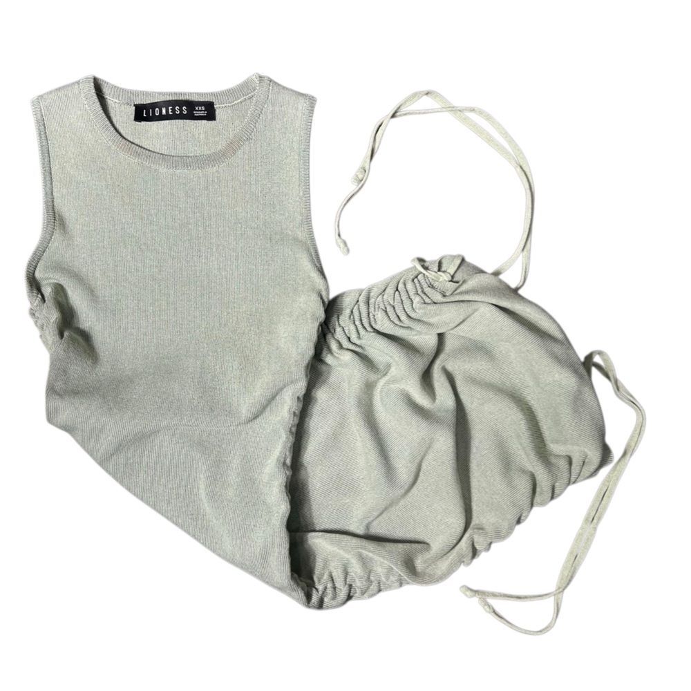 Lioness Military Minds Mini Dress - Sage Green Size XXS - Picture 12 of 15